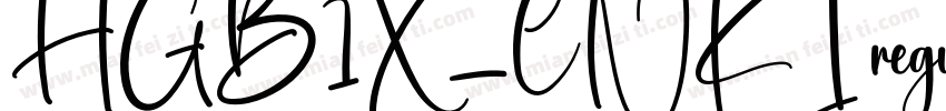 HGB1X_CNKI regular字体转换